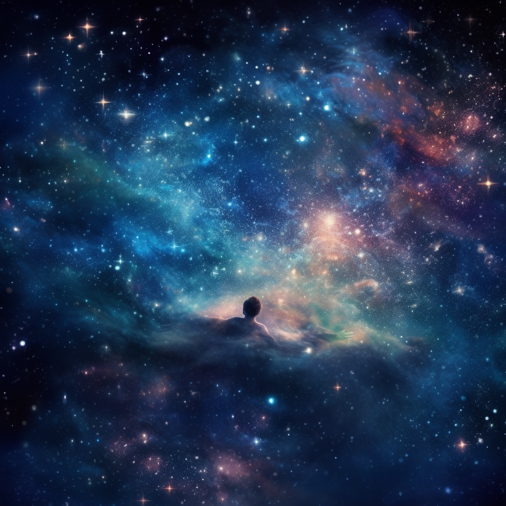 why can't my teen sleep - teen silhouette resting peacefully among stars, representing a calm mind
